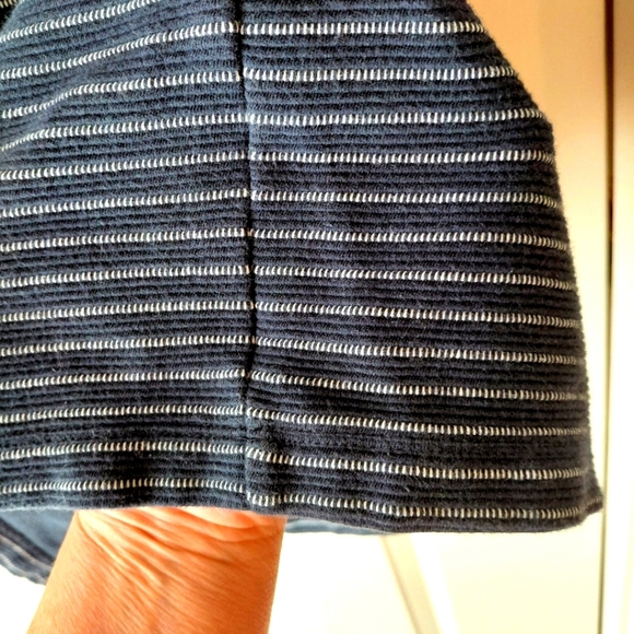 J. Jill Navy Cotton Striped Midi Dress - Picture 8 of 9